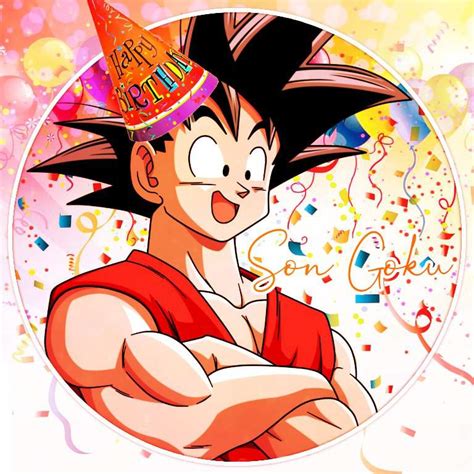 feliz cumple goku|goku birthday gif.